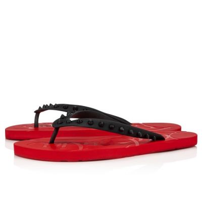 Sandalias Loubi Flip Christian Louboutin Hombre - Negros/Rojos - 3191118CM47